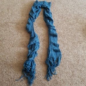 Blue Ruffle Scarf